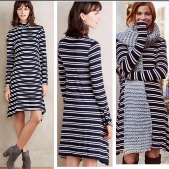 Anthropologie Maeve Turtleneck Swing Dress - Picture 1 of 12